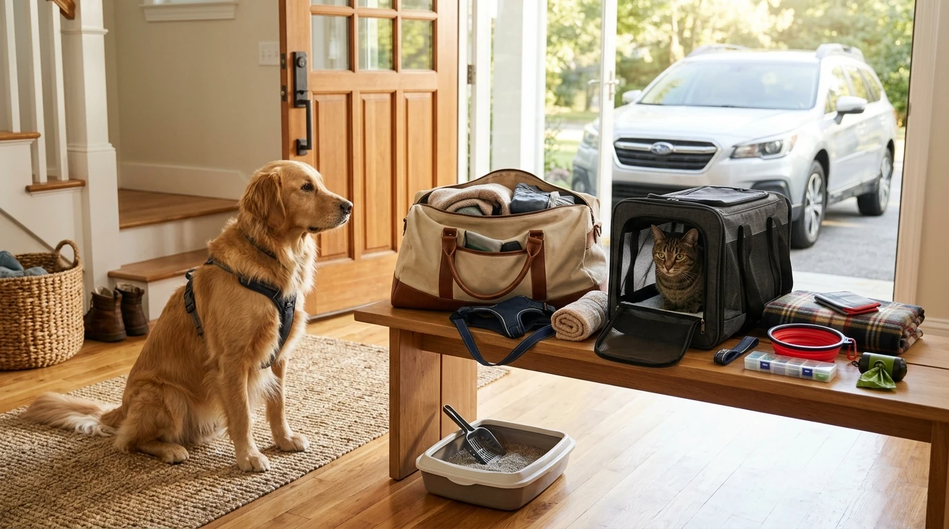 Pet Travel Essentials Checklist: Printable Planner for Trips